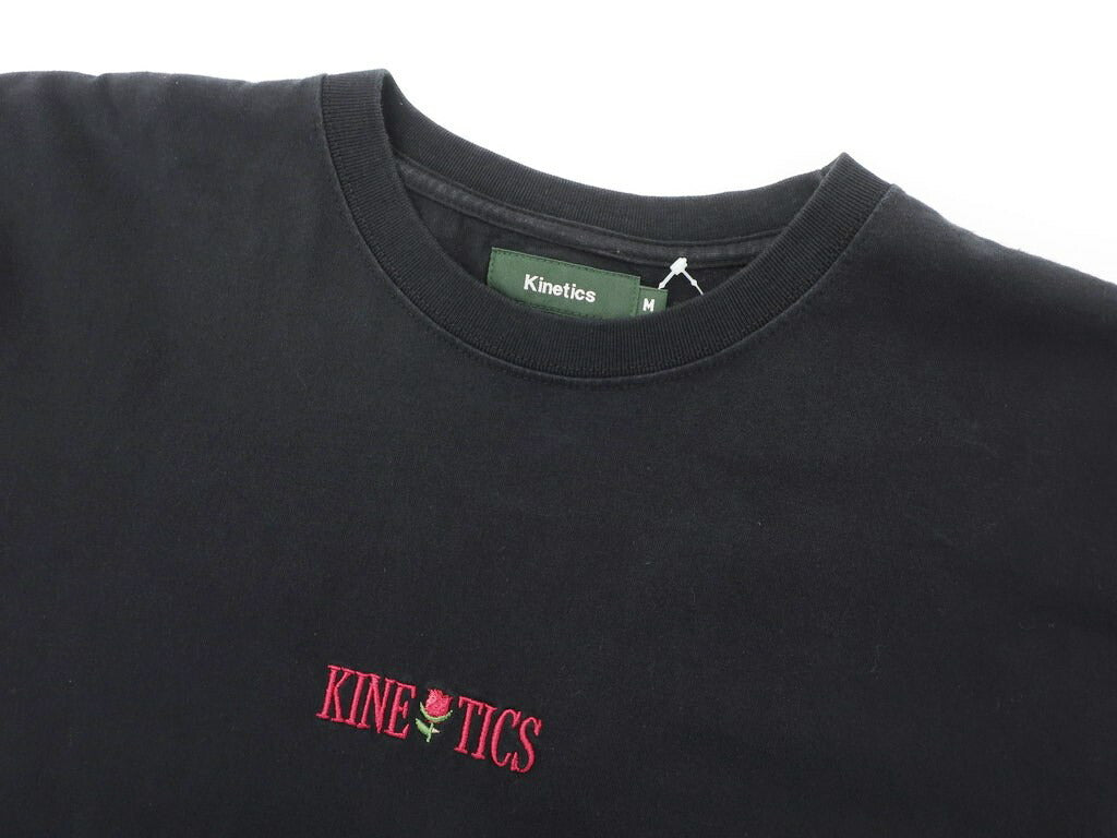 [Used] Kinetics Cotton Crew Neck Logo Embroidered Short Sleeve T-Shirt Black [Size M] [BLK] [S/S] [Condition Rank B] [Men&