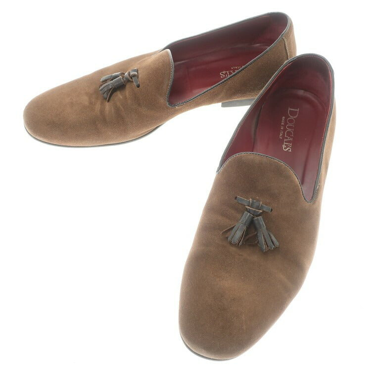 [Used] DOUCALS Suede Tassel Loafers Brown [Size not specified (44th)] [BRW] [S/S/A/W] [Condition Rank C] [Men&