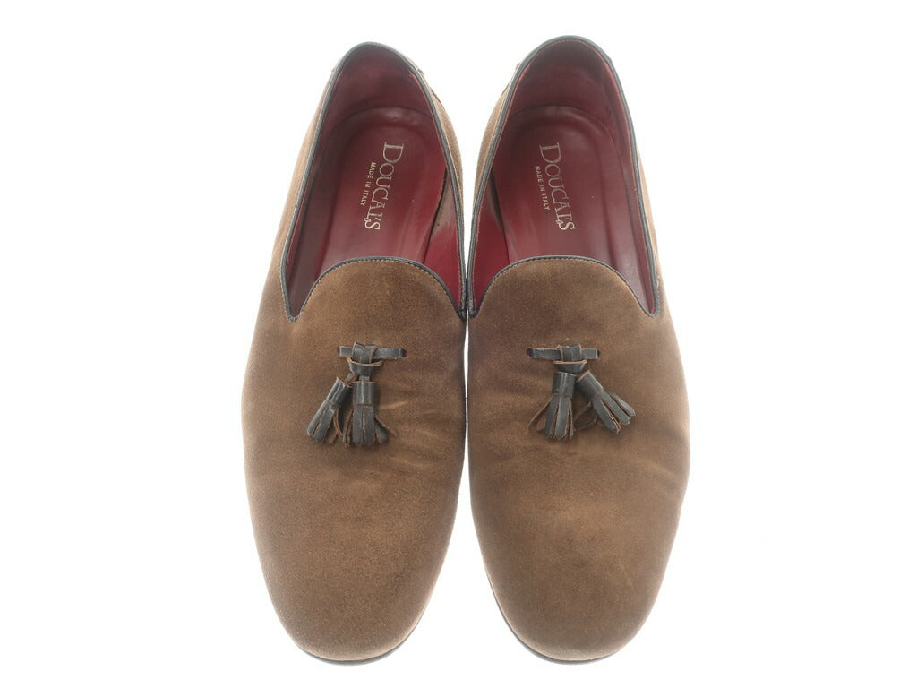 [Used] DOUCALS Suede Tassel Loafers Brown [Size not specified (44th)] [BRW] [S/S/A/W] [Condition Rank C] [Men&