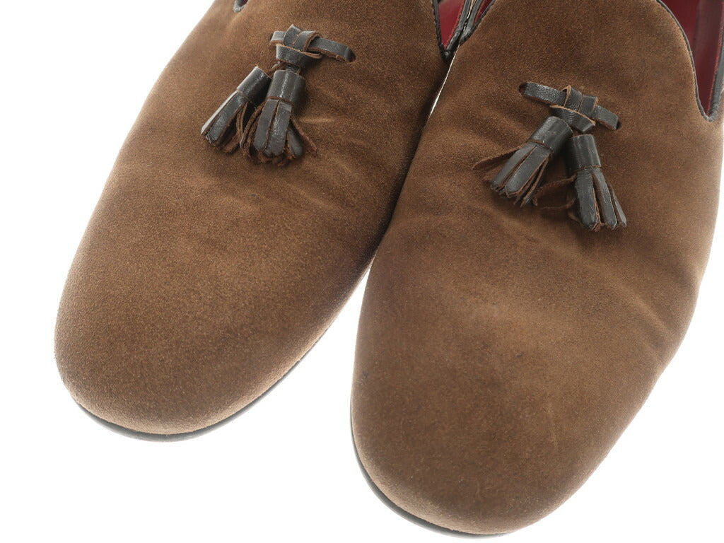 [Used] DOUCALS Suede Tassel Loafers Brown [Size not specified (44th)] [BRW] [S/S/A/W] [Condition Rank C] [Men&