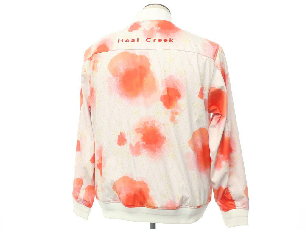 [New] Heel Creek Printed Polyester Jersey Zip-up Blouson White x Red [Size 52] [RED] [S/S] [Condition Rank N] [Men&