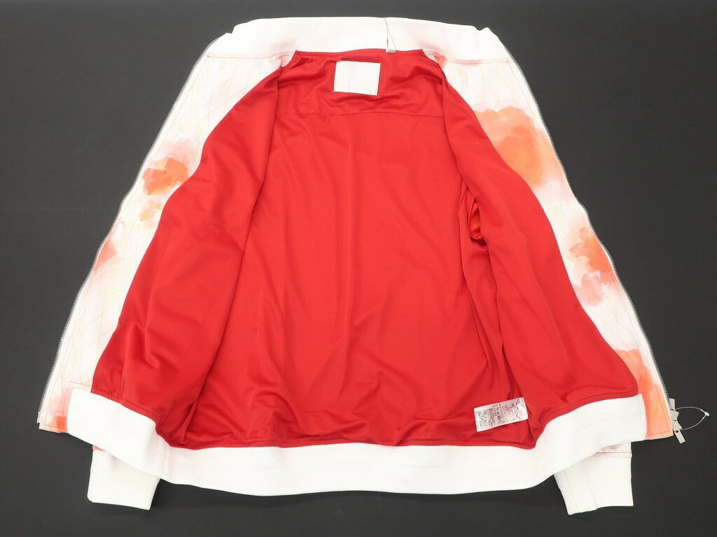 [New] Heel Creek Printed Polyester Jersey Zip-up Blouson White x Red [Size 52] [RED] [S/S] [Condition Rank N] [Men&