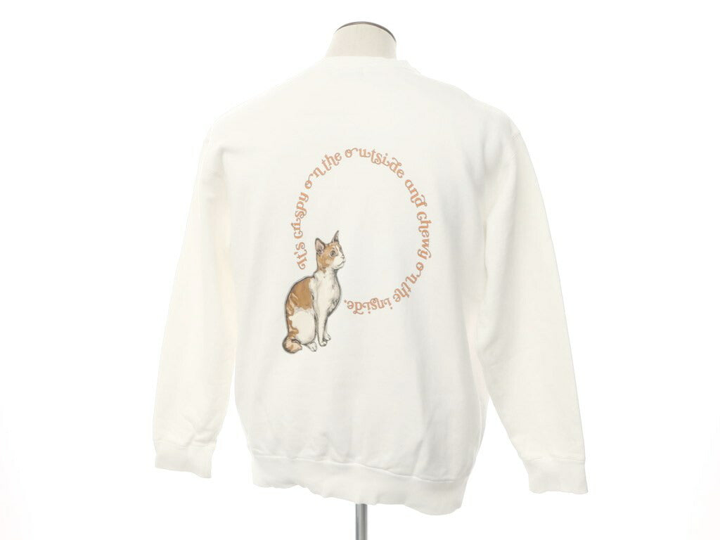 【中古】エイエイオー AIAI OH バックプリント スウェットシャツ ホワイト×ブラウン系【サイズXL】【WHT】【S/S/A/W】【状態ランクB】【メンズ】【10704-955411】