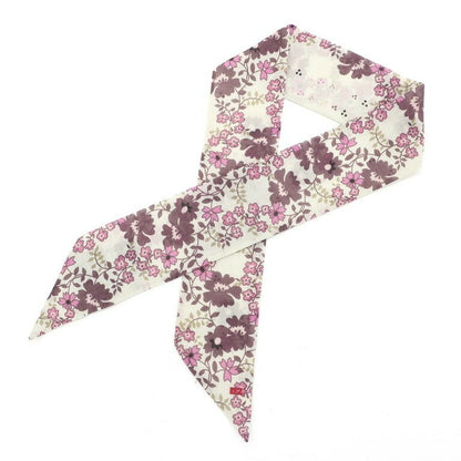 [New] DSQUARED2 Floral Cotton Silk Stole Light Beige x Purple [BEI] [S/S] [Condition Rank N] [Men&