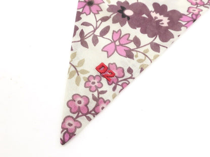 [New] DSQUARED2 Floral Cotton Silk Stole Light Beige x Purple [BEI] [S/S] [Condition Rank N] [Men&