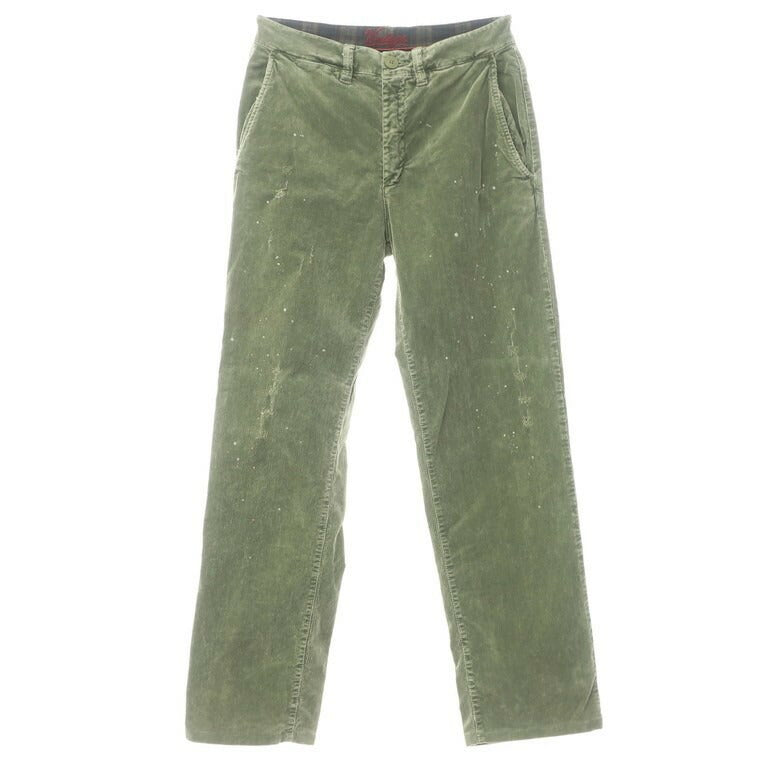 [Used] Vintage 55 Cotton Distressed Paint Corduroy Pants Green [Size 31] [GRN] [A/W] [Condition Rank C] [Men&