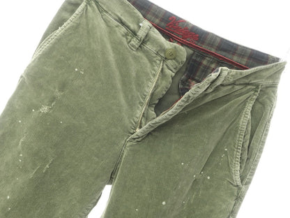 [Used] Vintage 55 Cotton Distressed Paint Corduroy Pants Green [Size 31] [GRN] [A/W] [Condition Rank C] [Men&