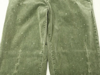 [Used] Vintage 55 Cotton Distressed Paint Corduroy Pants Green [Size 31] [GRN] [A/W] [Condition Rank C] [Men&