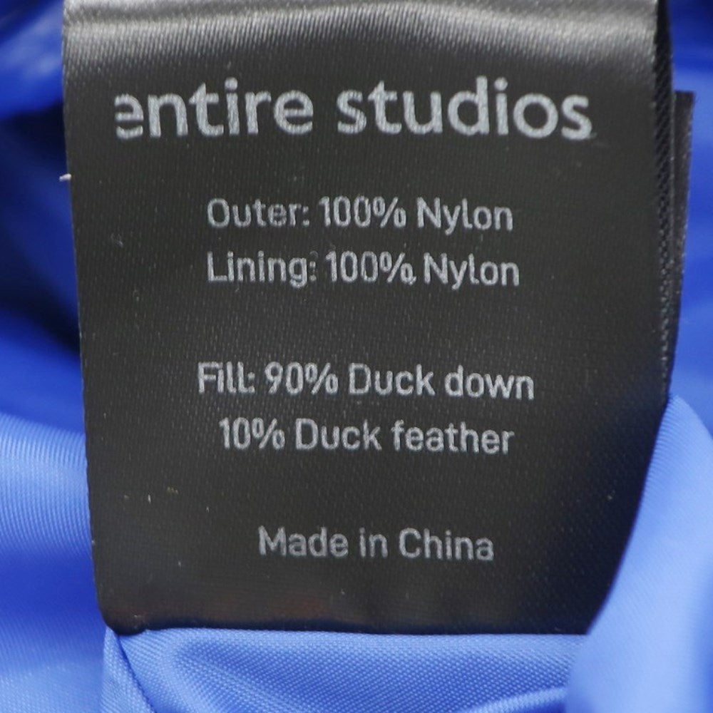 【中古】エンタイア スタジオ Entire Studios リップストップナイロン ダウンジャケット ブルー【 L 】【 状態ランクA 】【 メンズ 】 [DPD]