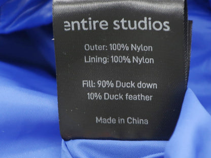 【中古】エンタイア スタジオ Entire Studios リップストップナイロン ダウンジャケット ブルー【 L 】【 状態ランクA 】【 メンズ 】[DPD]