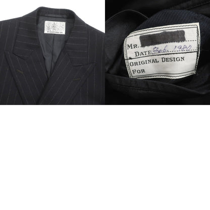 [Used] Ichibankan Clothing Store Ginza Ichibankan Wool Striped Double Breasted Suit Black [BLK] [A/W] [Condition Rank C] [Men&