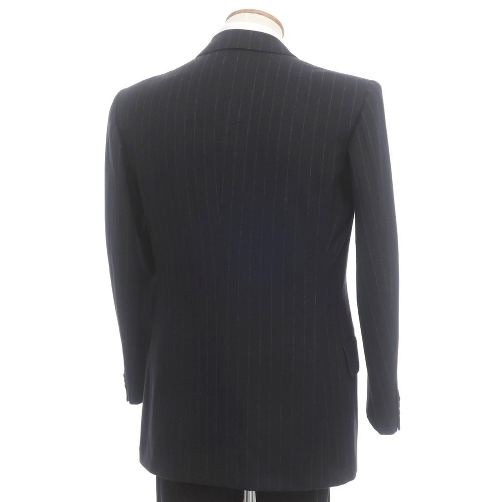 [Used] Ichibankan Clothing Store Ginza Ichibankan Wool Striped Double Breasted Suit Black [BLK] [A/W] [Condition Rank C] [Men&