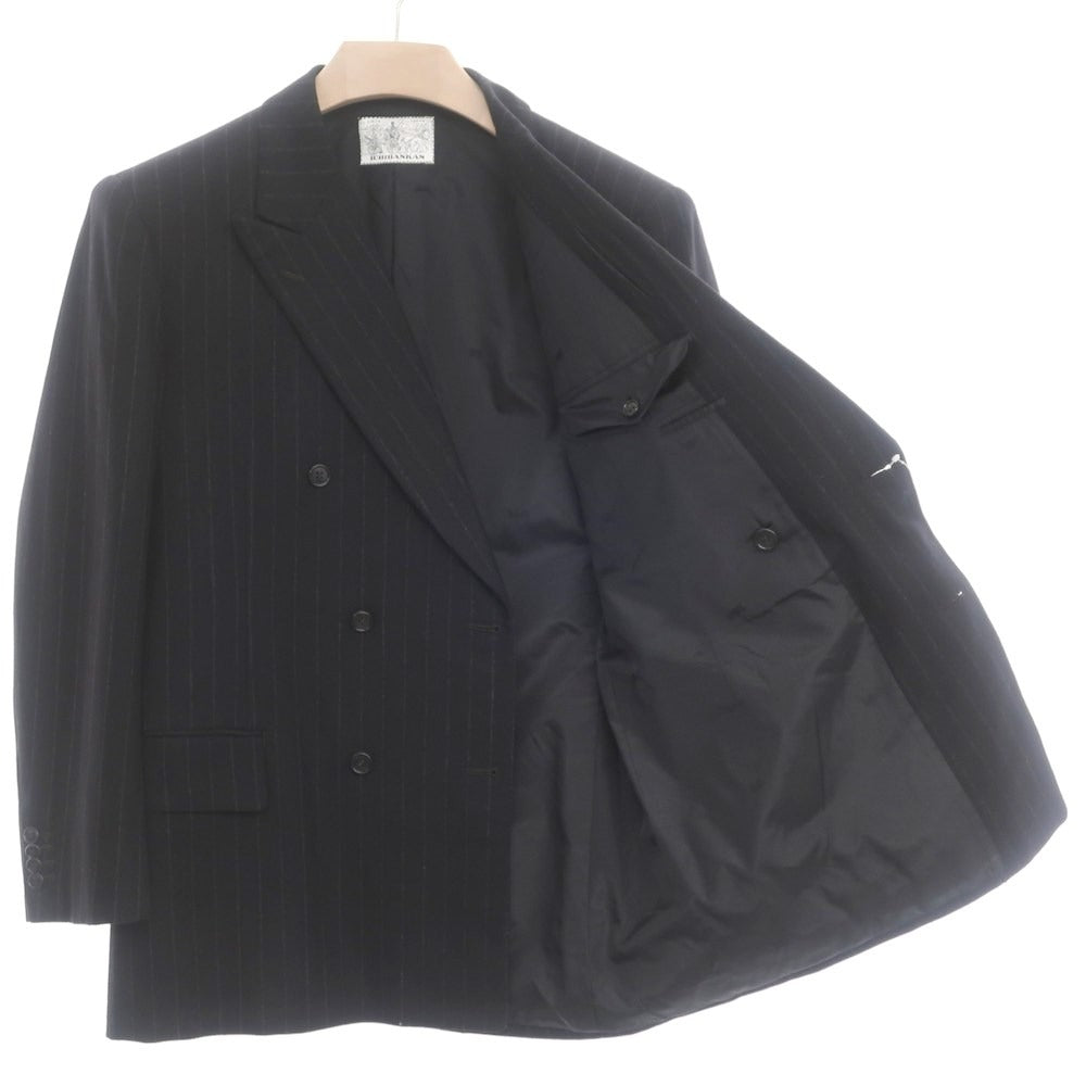 【中古】壹番館洋服店 銀座 イチバンカン ウール系 ストライプ ダブル 6B セットアップ スーツ ブラック【BLK】【A/W】【状態ランクC】【メンズ】【778972】
[EPD]