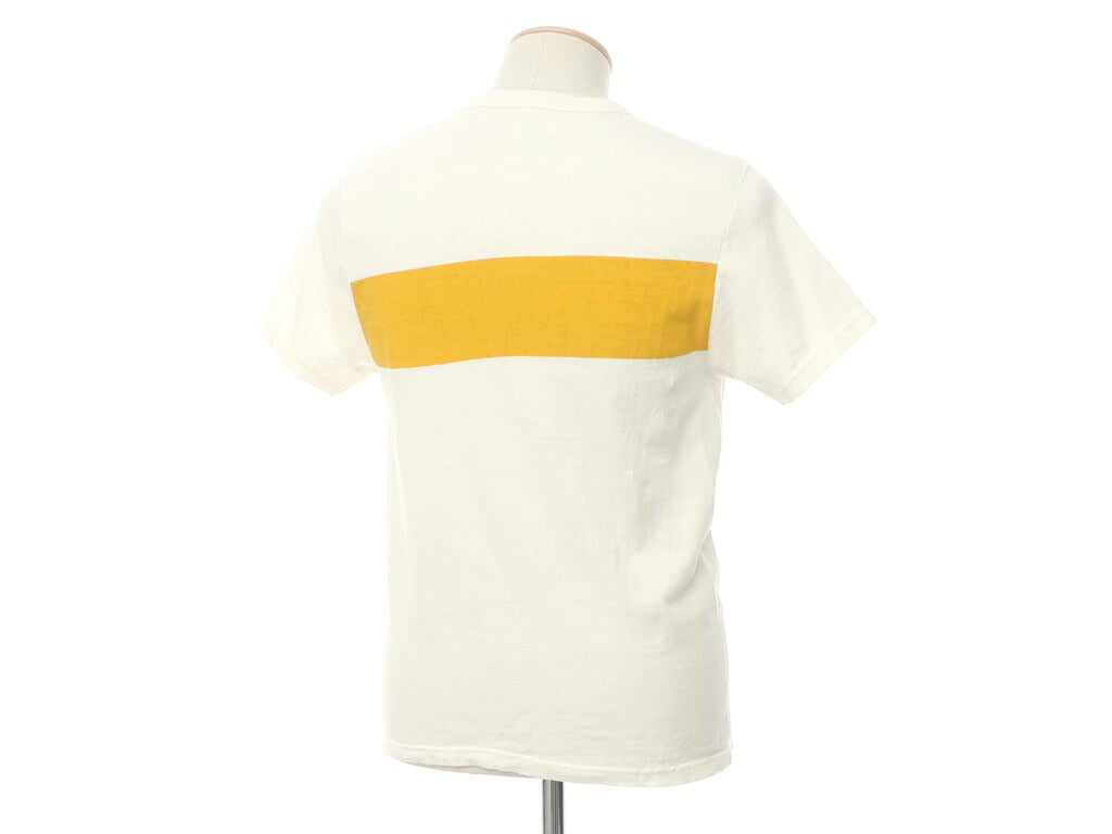 [Used] Captain Sunshine KAPTAIN SUNSHINE Cotton Short Sleeve Crew Neck T-Shirt Ivory x Mustard [Size not listed (S size)] [WHT] [S/S] [Condition Rank B] [Men&