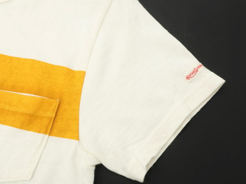 [Used] Captain Sunshine KAPTAIN SUNSHINE Cotton Short Sleeve Crew Neck T-Shirt Ivory x Mustard [Size not listed (S size)] [WHT] [S/S] [Condition Rank B] [Men&