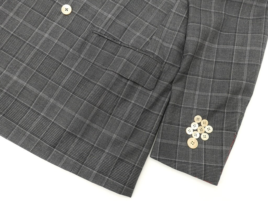 【新品】イザイア ISAIA SANITA サニタ ウール チェック ダブルスーツ ダークグレー【サイズ50】【GRY】【S/S】【状態ランクN】【メンズ】【10499-955314】