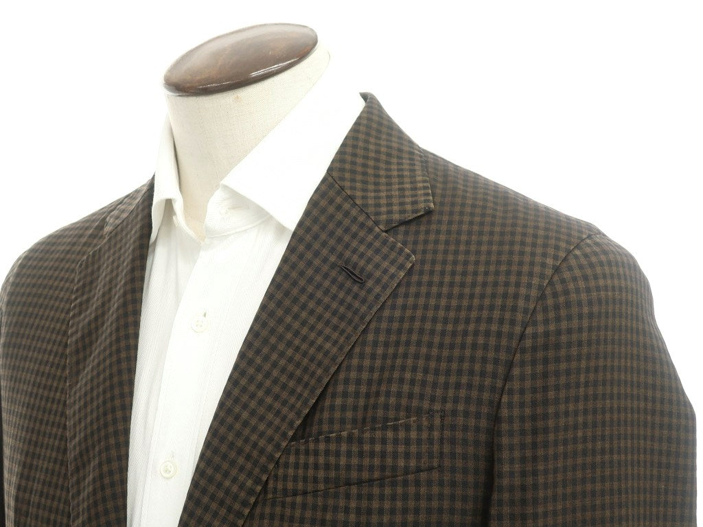 [Used] Raffaele Caruso Wool Mohair Check 3B Tailored Jacket Brown x Black [Size 50] [BRW] [S/S] [Condition Rank B] [Men&