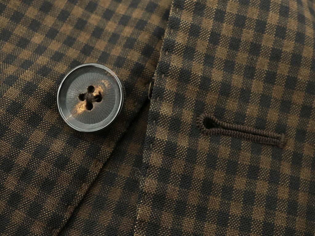 [Used] Raffaele Caruso Wool Mohair Check 3B Tailored Jacket Brown x Black [Size 50] [BRW] [S/S] [Condition Rank B] [Men&