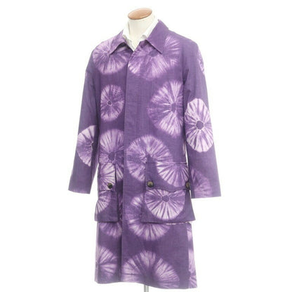 [New Outlet] LABRUM LONDON Spring/Summer 2022 Tie-dyed Cotton Balmac Coat Purple [Size M] [PUP] [S/S] [Condition Rank N-] [Men&