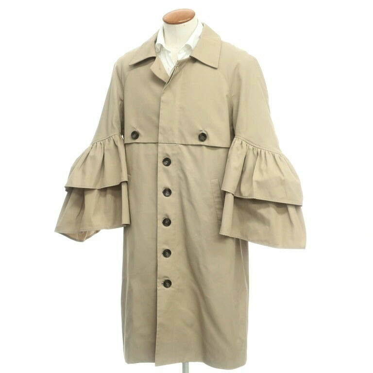 [New Outlet] LABRUM LONDON 2021 Autumn/Winter Ruffle Sleeve Coat Beige [Size M] [BEI] [S/S] [Condition Rank N-] [Men&