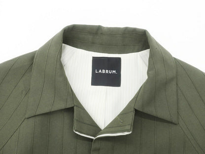 [New Outlet] LABRUM LONDON Spring/Summer 2022 Striped Raglan Coat Olive [Size S] [GRN] [S/S] [Condition Rank N-] [Men&