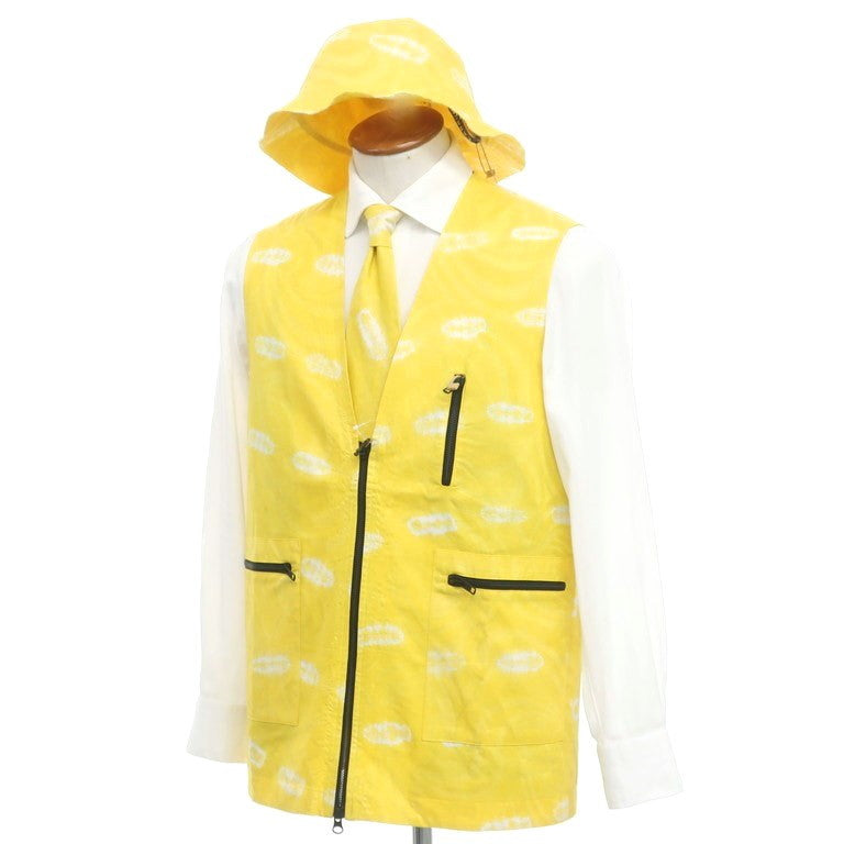 [New Outlet] LABRUM LONDON 21AW Cotton Vest Blouson, Hat, Tie 3-Piece Set Yellow x White [Size Not Specified (Approx. M)] [YEL] [S/S] [Condition Rank N-] [Men&