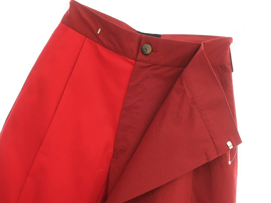 [New Outlet] LABRUM LONDON 22SS Cotton Wrap Shorts Red x Maroon [Size not listed (M size)] [RED] [S/S] [Condition Rank N-] [Men&