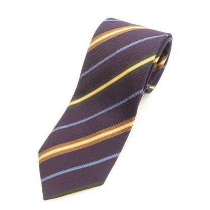 [New] GIERRE MILANO 3-fold striped silk tie, dark purple [PUP] [S/S/A/W] [Condition rank N] [Men&