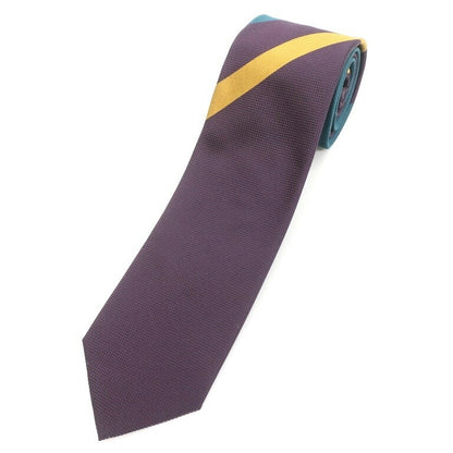 [New] GIERRE MILANO 3-fold panel stripe silk tie purple x blue green [PUP] [S/S/A/W] [Condition rank N] [Men&