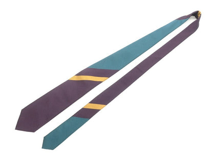 [New] GIERRE MILANO 3-fold panel stripe silk tie purple x blue green [PUP] [S/S/A/W] [Condition rank N] [Men&