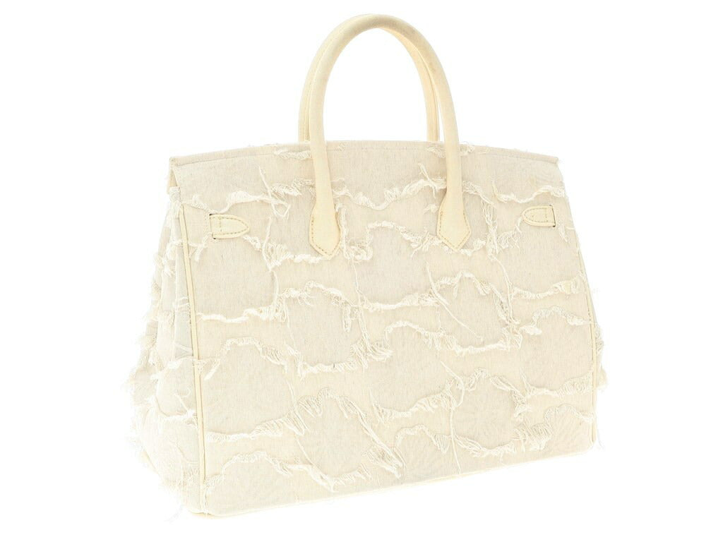 [Used] EMOTIONAL WORLD Cotton linen travel handbag, ivory [Condition: C] [Women&