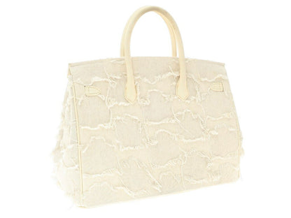 [Used] EMOTIONAL WORLD Cotton linen travel handbag, ivory [Condition: C] [Women&