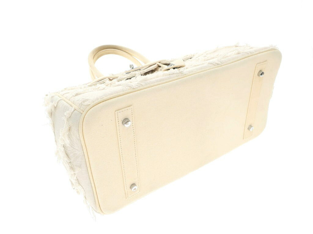 [Used] EMOTIONAL WORLD Cotton linen travel handbag, ivory [Condition: C] [Women&