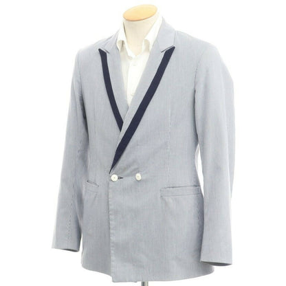 [Used] 1205 Cotton Stripe Double 2B Casual Jacket Navy Blue x White [Size S] [BLU] [S/S] [Condition Rank C] [Men&