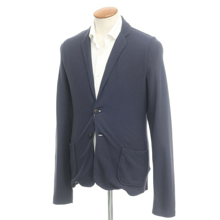 [Used] ROBERTO COLLINA Cotton knit casual jacket, navy [Size 46] [NVY] [S/S] [Condition Rank C] [Men&