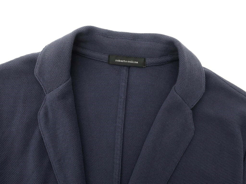 [Used] ROBERTO COLLINA Cotton knit casual jacket, navy [Size 46] [NVY] [S/S] [Condition Rank C] [Men&