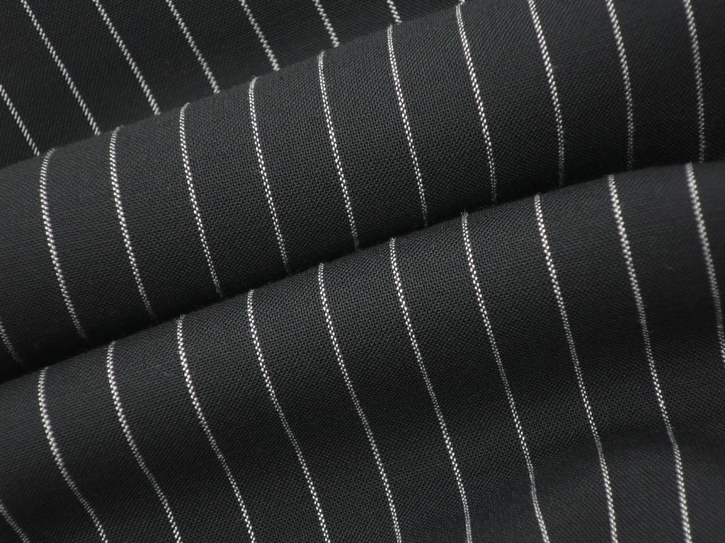 [New Outlet] HYDROGEN Stretch Polyester Wool Striped Tailored Jacket Black x White [Size 54] [BLK] [S/S] [Condition Rank N-] [Men&