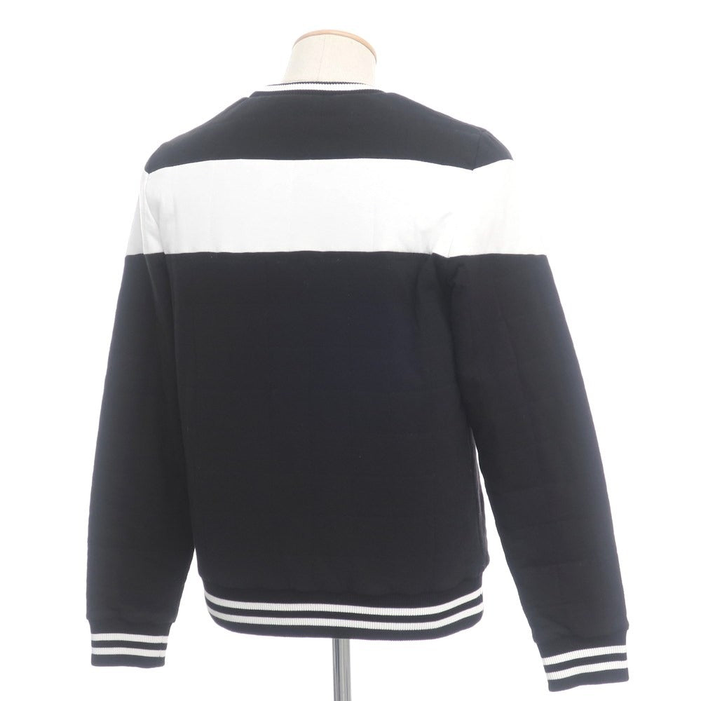 【中古】バルマン BALMAIN コットン 中綿入り キルティング スウェット ブラックxホワイト【サイズXS】【BLK】【A/W】【状態ランクB】【メンズ】