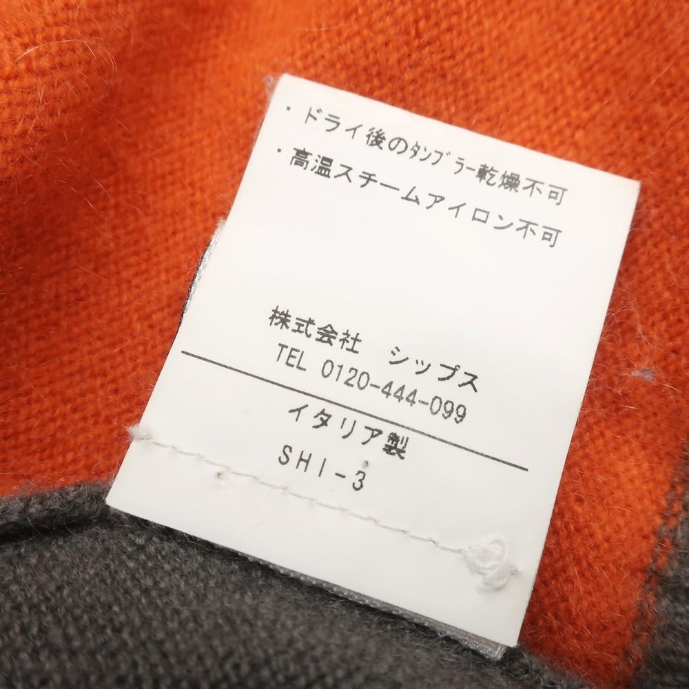 【中古】マウログリフォーニ Mauro Grifoni カシミア Vネック プルオーバーニット ダークウォームグレー系xマルチ【サイズ46】【GRY】【A/W】【状態ランクC】【メンズ】【768992】