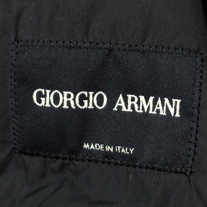 【中古】ジョルジオアルマーニ GIORGIO ARMANI ポリエステルメタリック トレンチコート ブラックxグレー系【 50 】【 状態ランクB 】【 メンズ 】[BPD]