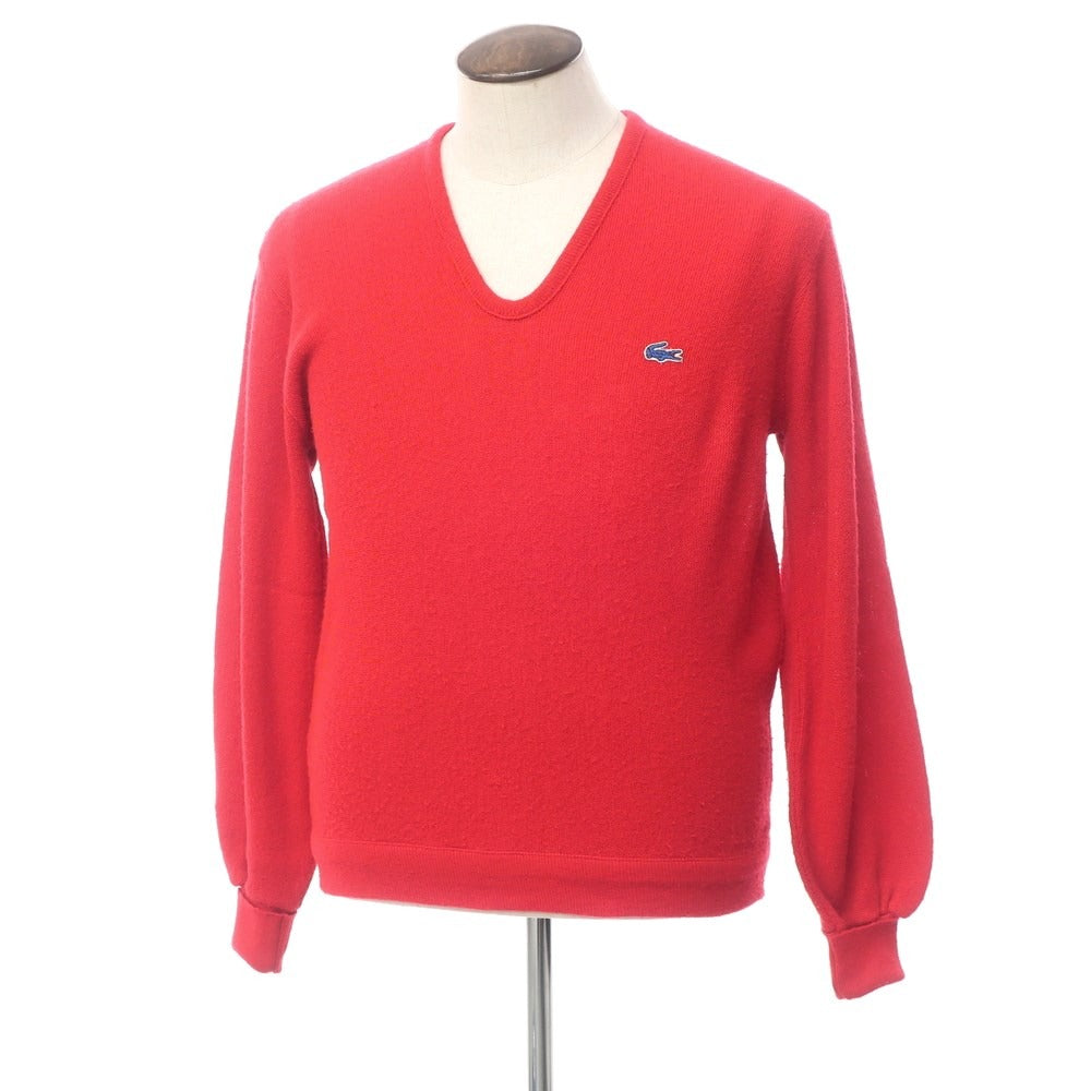 【中古】ラコステ IZOD LACOSTE アクリル プルオーバーニット レッド【 L 】【 状態ランクC 】【 メンズ 】