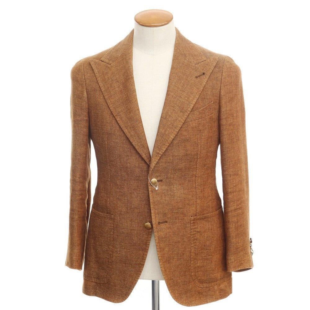 【中古】タリアトーレ TAGLIATORE リネン カジュアルジャケット ライトブラウン【 46 】【 状態ランクC 】【 メンズ 】