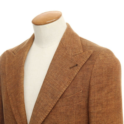 【中古】タリアトーレ TAGLIATORE リネン カジュアルジャケット ライトブラウン【 46 】【 状態ランクC 】【 メンズ 】