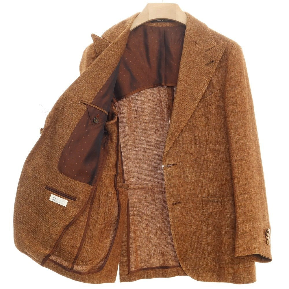 【中古】タリアトーレ TAGLIATORE リネン カジュアルジャケット ライトブラウン【 46 】【 状態ランクC 】【 メンズ 】
