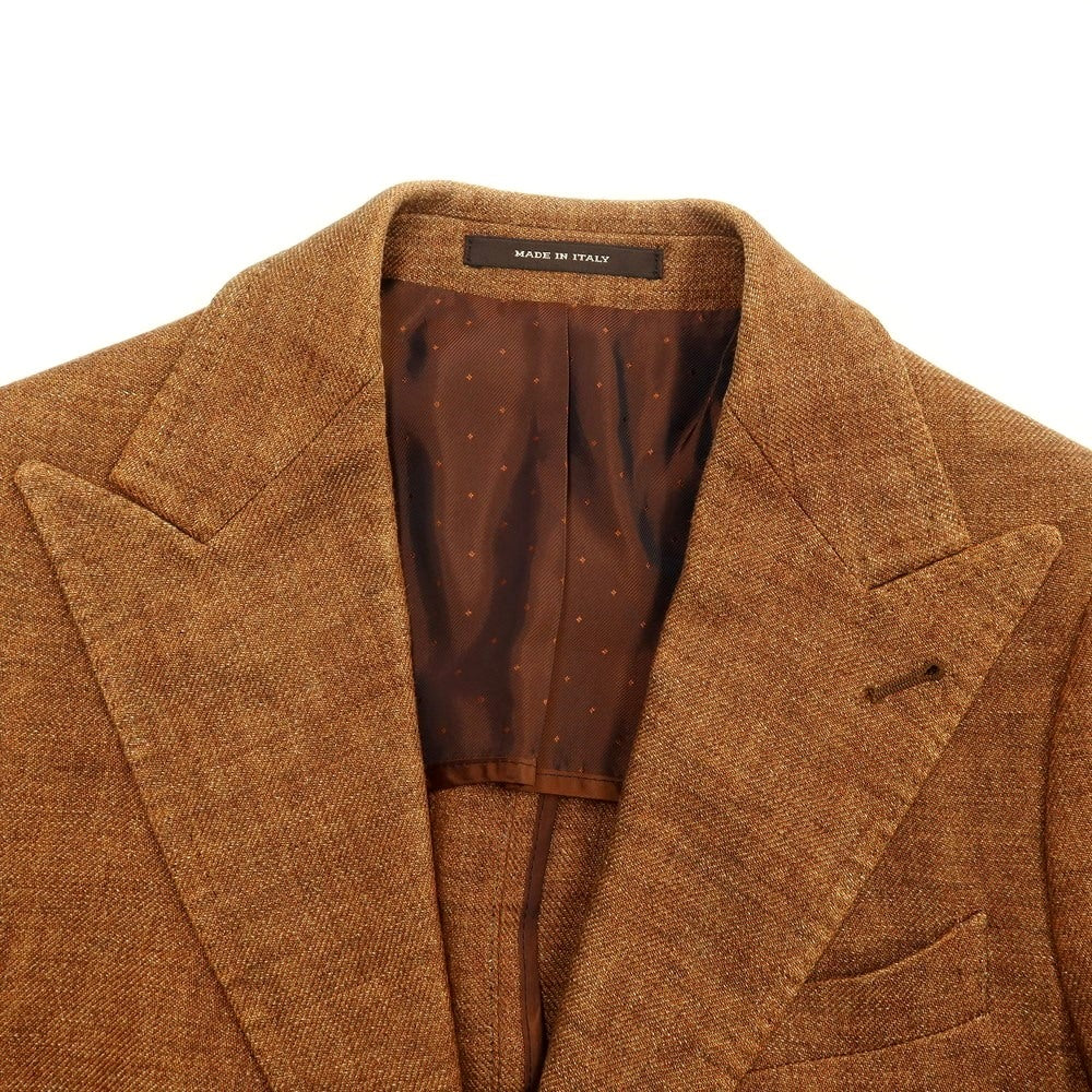 【中古】タリアトーレ TAGLIATORE リネン カジュアルジャケット ライトブラウン【 46 】【 状態ランクC 】【 メンズ 】