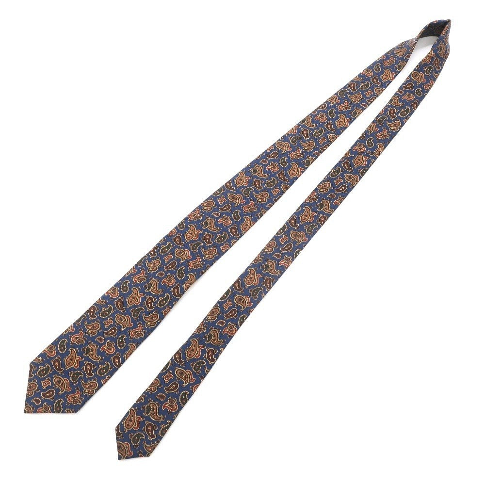 [New] GIERRE Paisley 3-fold silk tie, navy blue [NVY] [S/S/A/W] [Condition rank N] [Men&