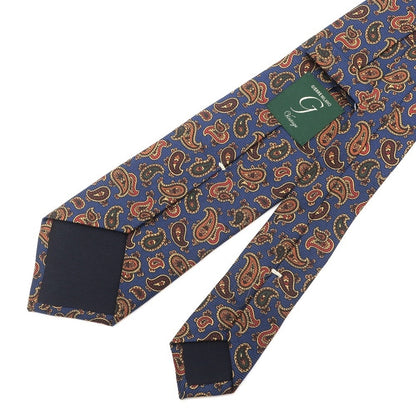 [New] GIERRE Paisley 3-fold silk tie, navy blue [NVY] [S/S/A/W] [Condition rank N] [Men&