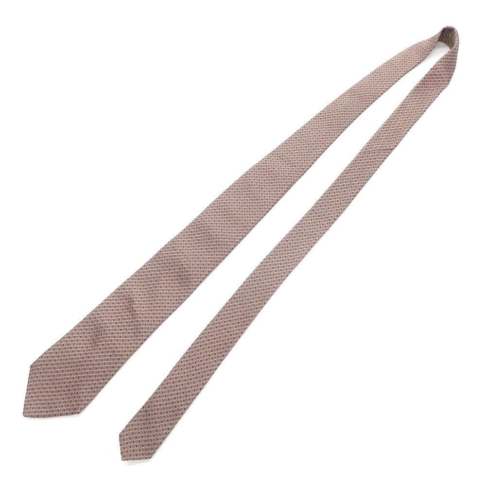 [Used] FIORIO Textured Tri-Fold Silk Tie Beige x Purple [GLD] [S/S/A/W] [Condition Rank B] [Men&