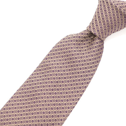 [Used] FIORIO Textured Tri-Fold Silk Tie Beige x Purple [GLD] [S/S/A/W] [Condition Rank B] [Men&