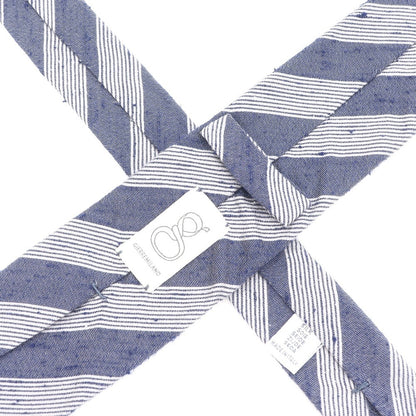 [Used] GIERRE Striped 3-fold silk tie Navy x light gray [NVY] [S/S] [Condition rank B] [Men&